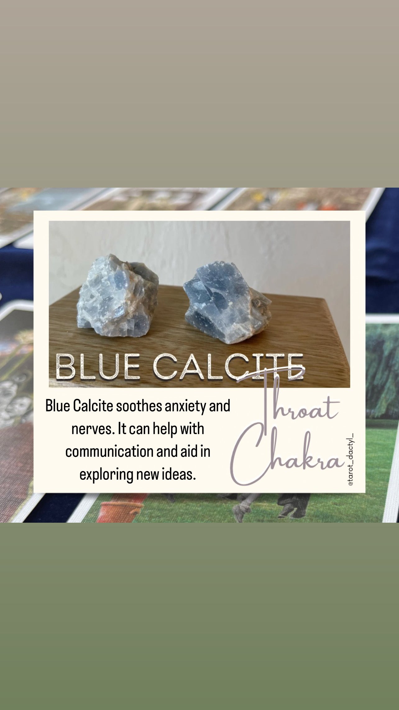 Blue calcite